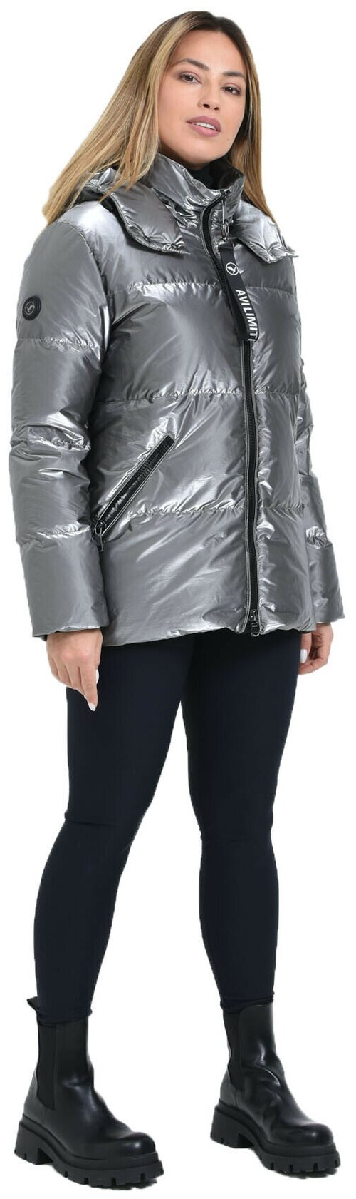 Куртка  AVI зимняя, средней длины, силуэт прямой, съемный капюшон, внутренний карман, манжеты, размер 44(50RU)