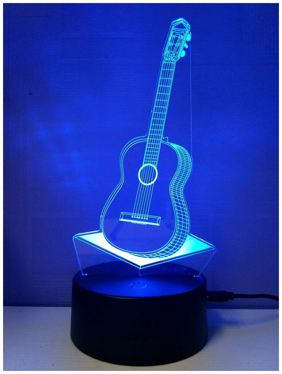 Светодиодный ночник 3Д "Акустическая гитара" - фотография № 4