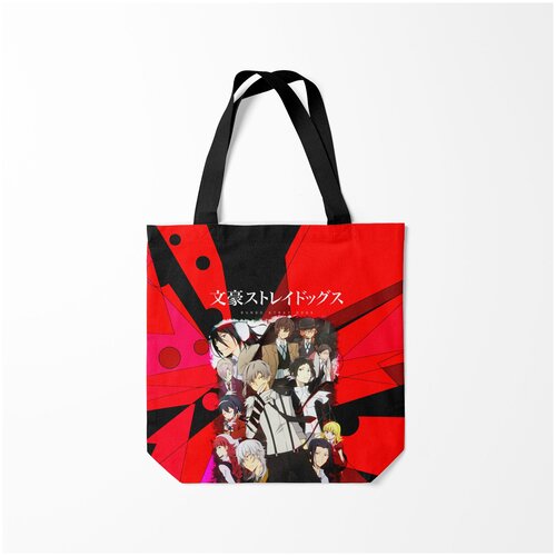 фото Сумка-шоппер / 40х40 см / аниме / bungou stray dogs text burnettie