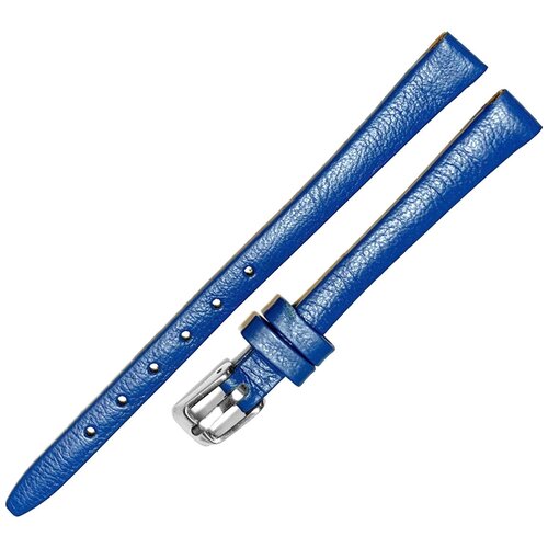 фото Ремешок 0803-01 (гол) синий кожаный ремень 8 мм для часов наручных из натуральной кожи гладкий матовый женский ardi