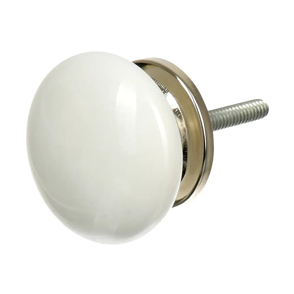 Ручка-кнопка Blumenhaus керамическая Классика цвет белый