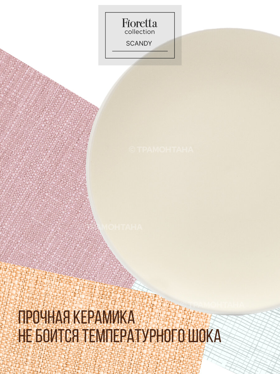 Тарелка десертная SCANDY MILK 19.3см FIORETTA TDP536 - фото №3