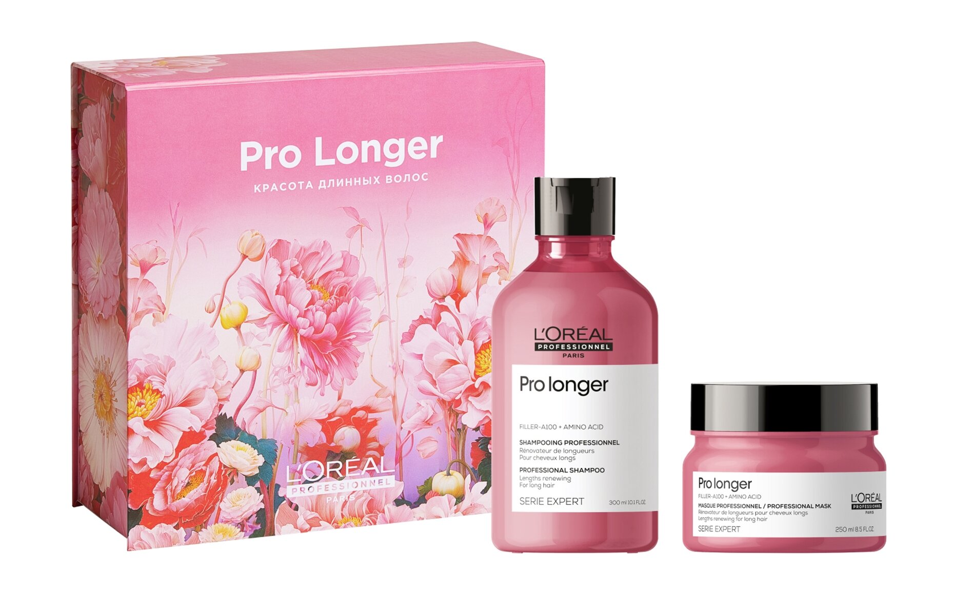 L'OREAL PROFESSIONNEL Весенний набор Pro Longer для длинных волос (Шампунь 300 мл + Маска 250 мл)