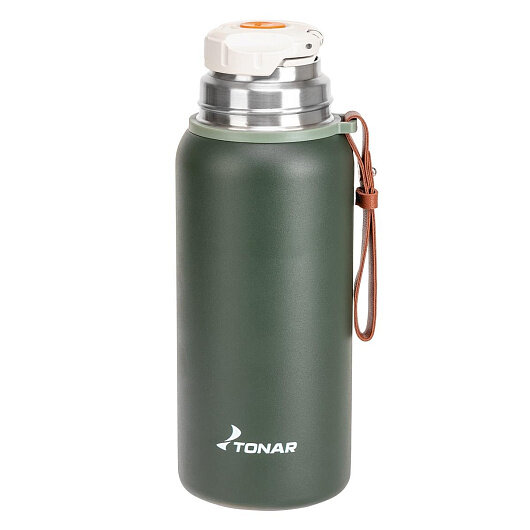 Термос (T-KD-7030-0.7) 700ML хаки (пробка-ситечко крышка-кружка ремешок) TONAR