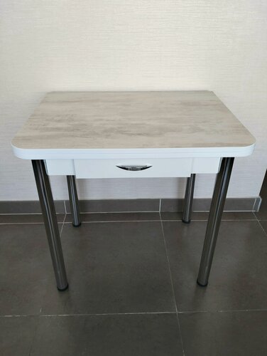 Изображение товара Стол раскладной Ломберный с ящиком, Кухонный, 80*60*75 см, пластик HPL