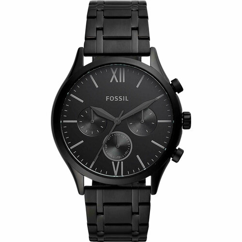 Наручные часы FOSSIL, черный стальной браслет с черным крестом ssbm 0703 длина 220 мм