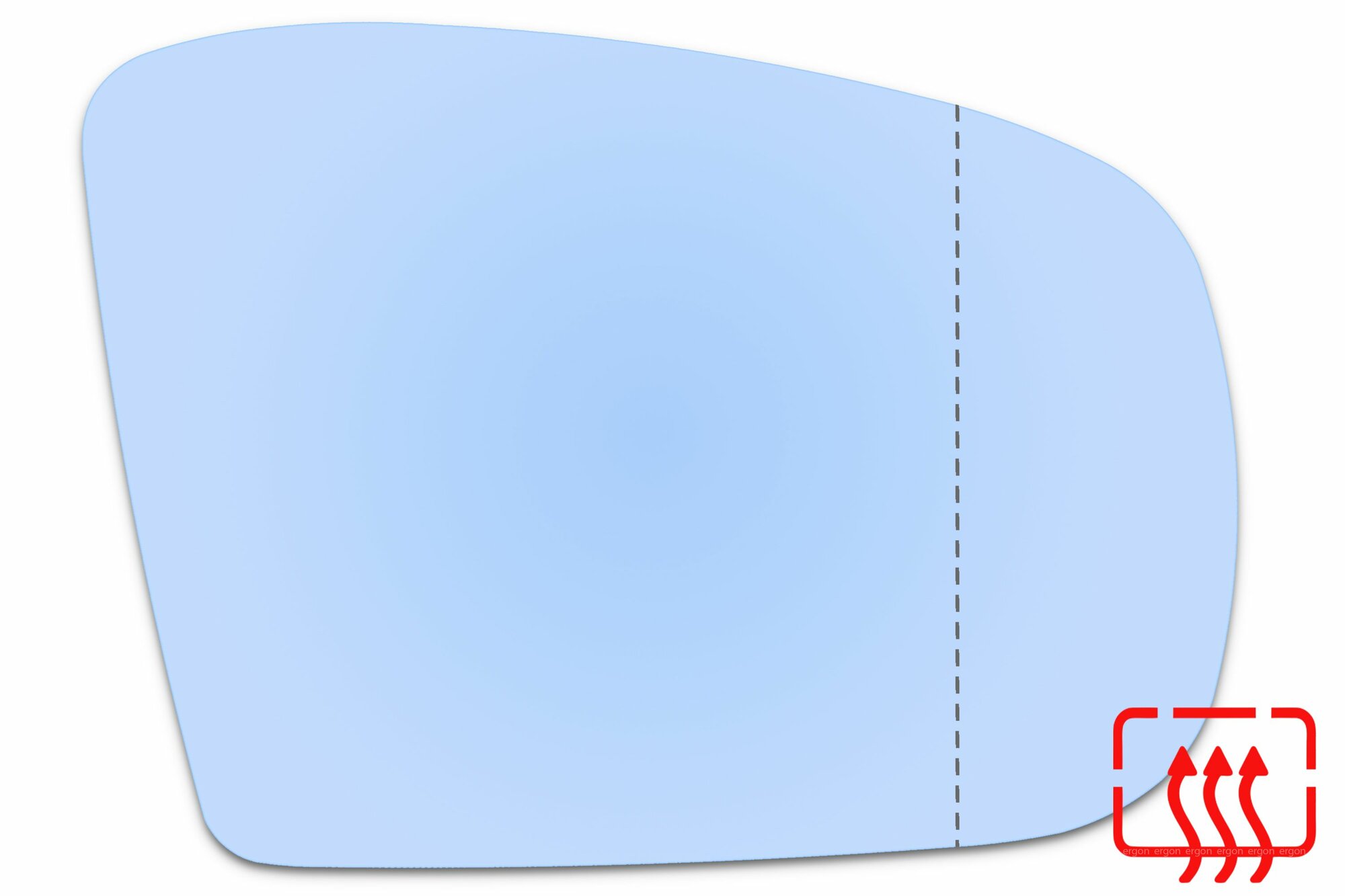 Зеркальный элемент правый MERCEDES M I W163 (01-05) асферика голубой с обогревом
