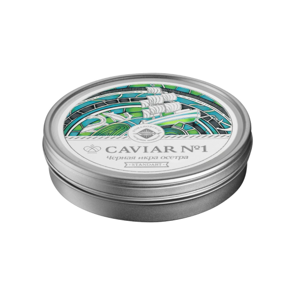 Черная икра осетровых Caviar забойная Standart 250 гр ж/б