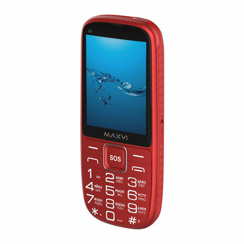 Телефон MAXVI B9, 2 SIM, красный телефон maxvi p30 2 sim red