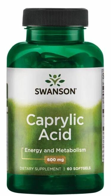 Витамины Swanson Caprylic Acid 600 мг 60 капсул