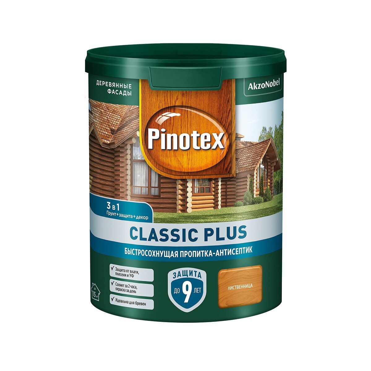 Пропитка-антисептик Pinotex Classic Plus 3 в 1 Лиственница 0,9 л