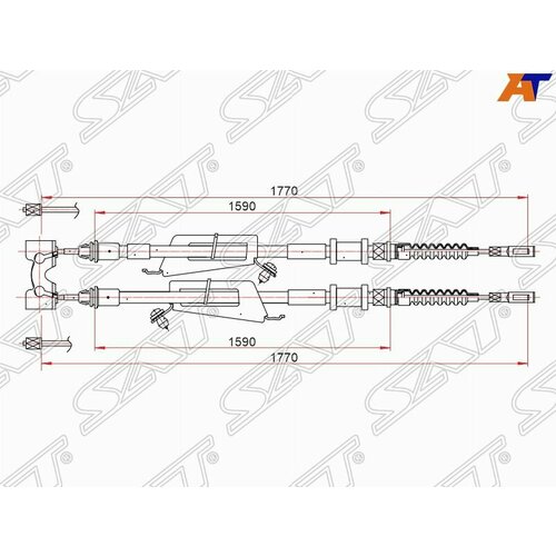 Трос ручного тормоза FORD FOCUS 99-03