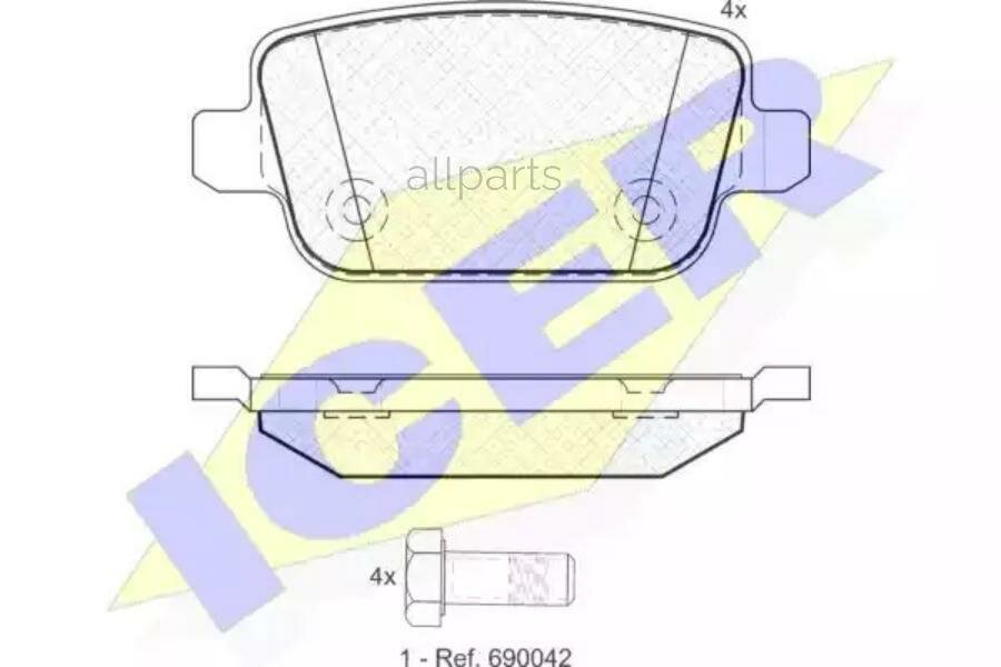 ICER 181801 Колодки тормозные дисковые