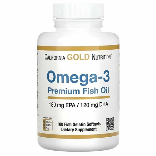 Омега-3 California Gold Nutrition, 100 капсул