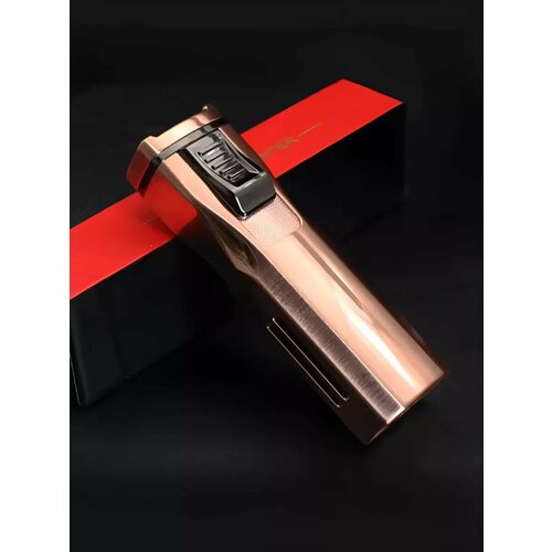 Зажигалка турбо газовая, подарочная, медная