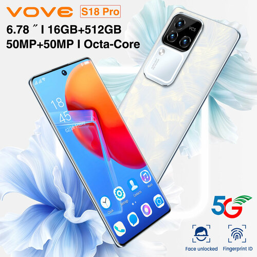 Смартфон VOVE S18 Pro 16512 Гб белый 10500₽