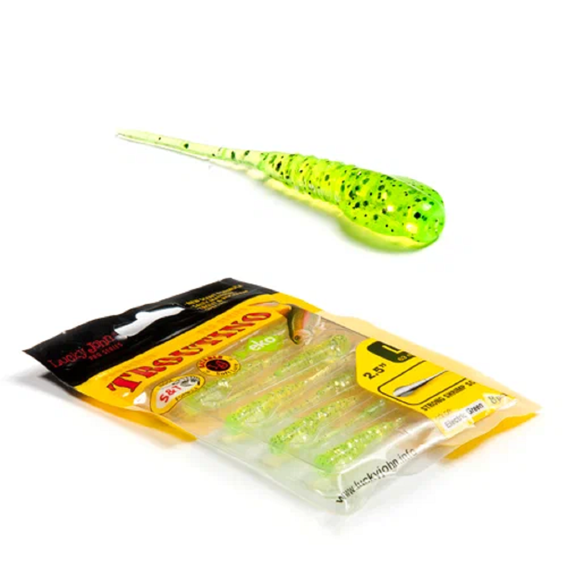 Силиконовая приманка мягкая съедобная Lucky John Pro Series Troutino 2.5" 63 мм 037 8 шт.