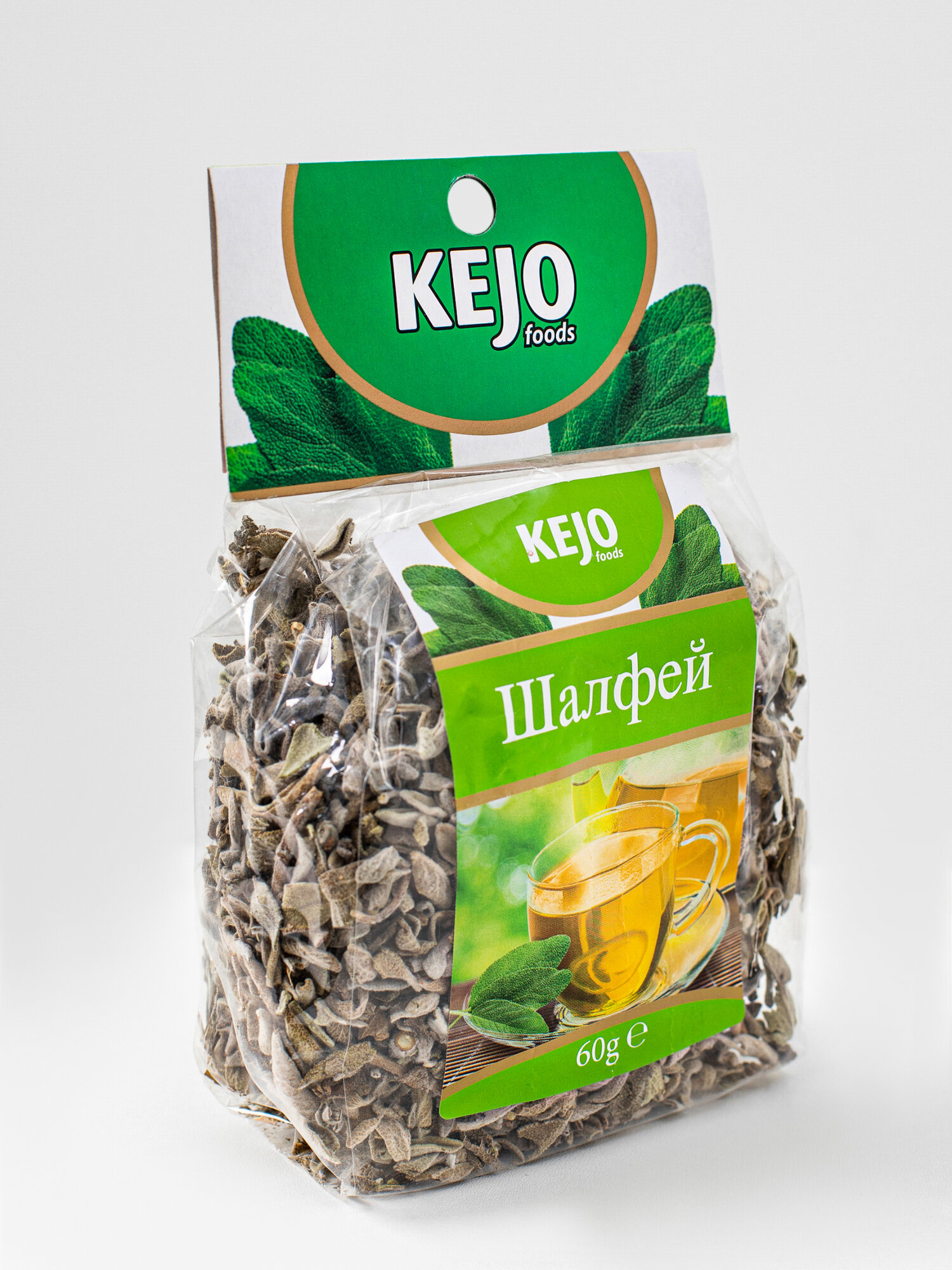 Травяной чай, Шалфей, чай из листьев шалфея, Kejofoods, 60г. — фото 1