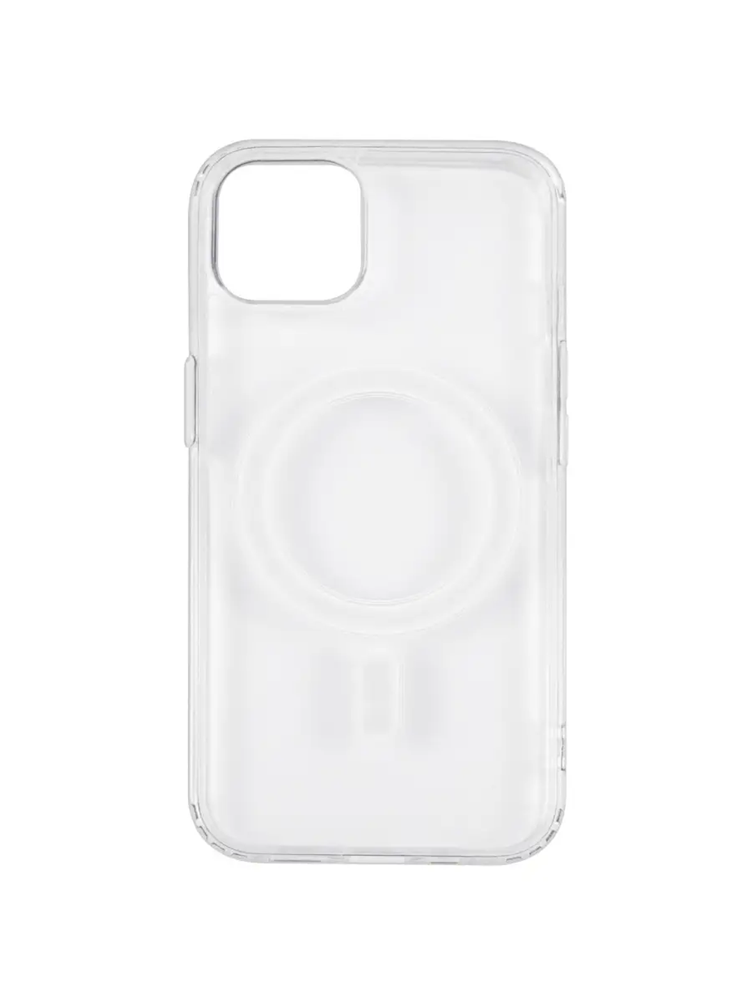 Накладка пластик mObility для iPhone 13, для MagSafe, с силиконовым краем, прозрачная
