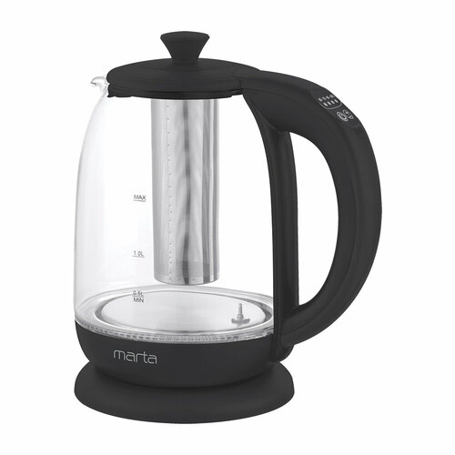MARTA MT-4622 черный чайник стеклянный 206700₽