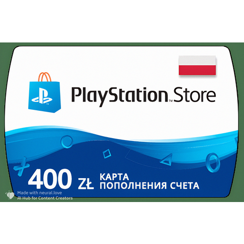 Код активации Пополнение счета Playstation Store - 400 PLN 400 польских злотых 11199₽