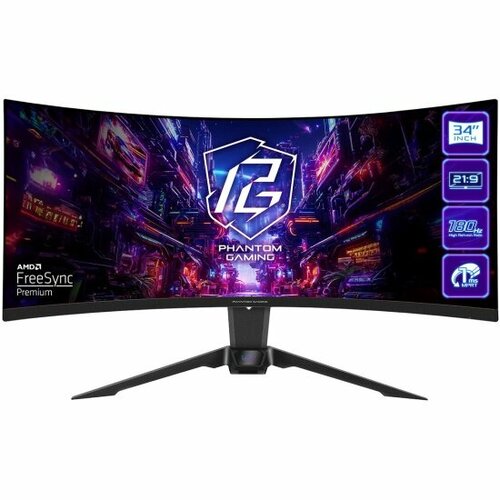 Игровой монитор Asrock Phantom Gaming PG34QRT2B 34 черный 40765₽
