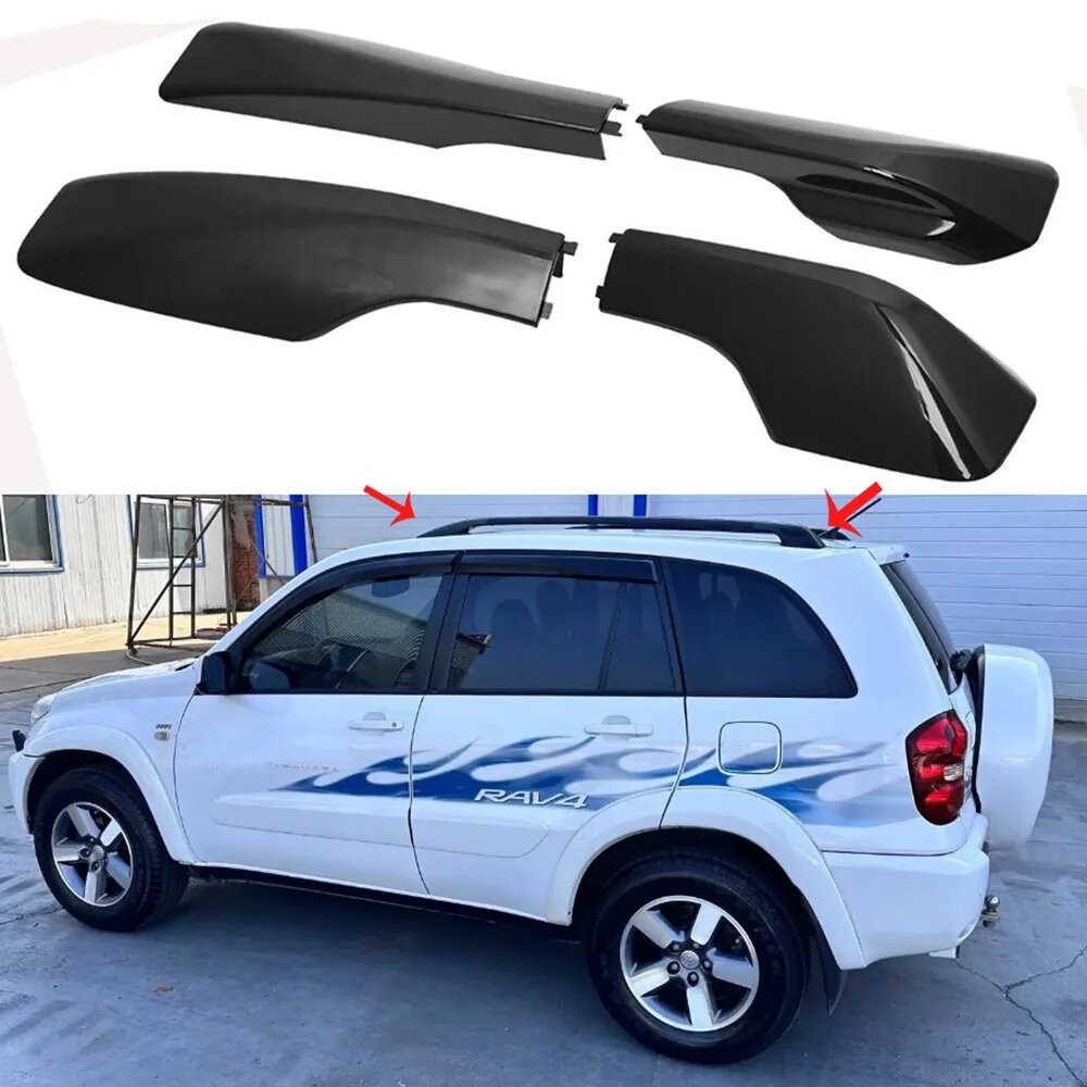 Черный 4 шт. багажник на крышу, сменный чехол для TOYOTA RAV4 2001 2002 2003 2004 2005, автомобильные аксессуары