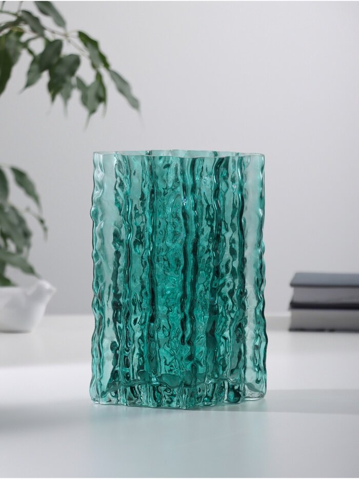 Ваза «Кимберли» 21×16 см стекло зелёная