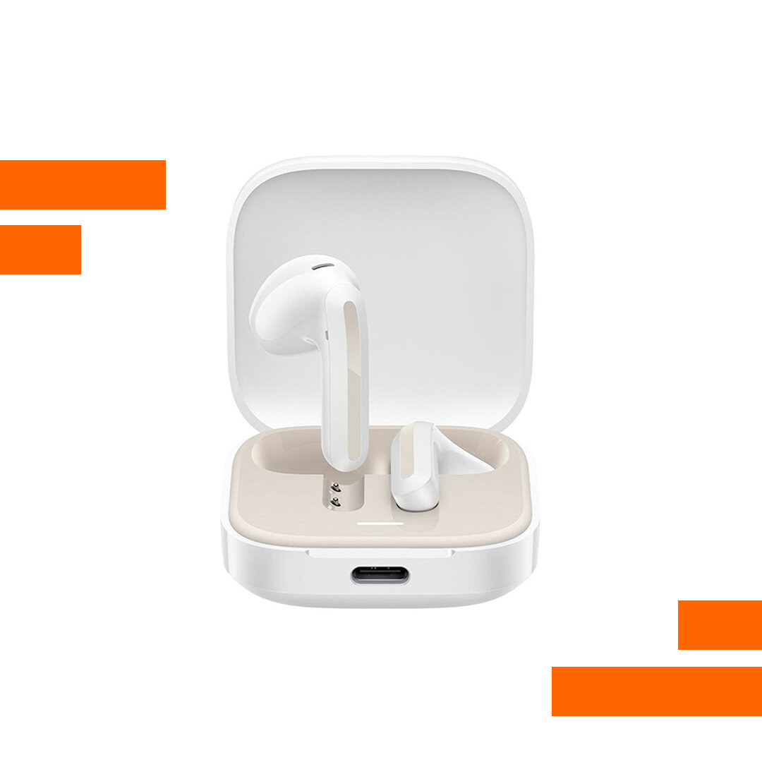 Беспроводные наушники Xiaomi redmi Buds 6 Active (M2344E1) White Оригинал, ANC, водонепроницаемые, с микрофоном