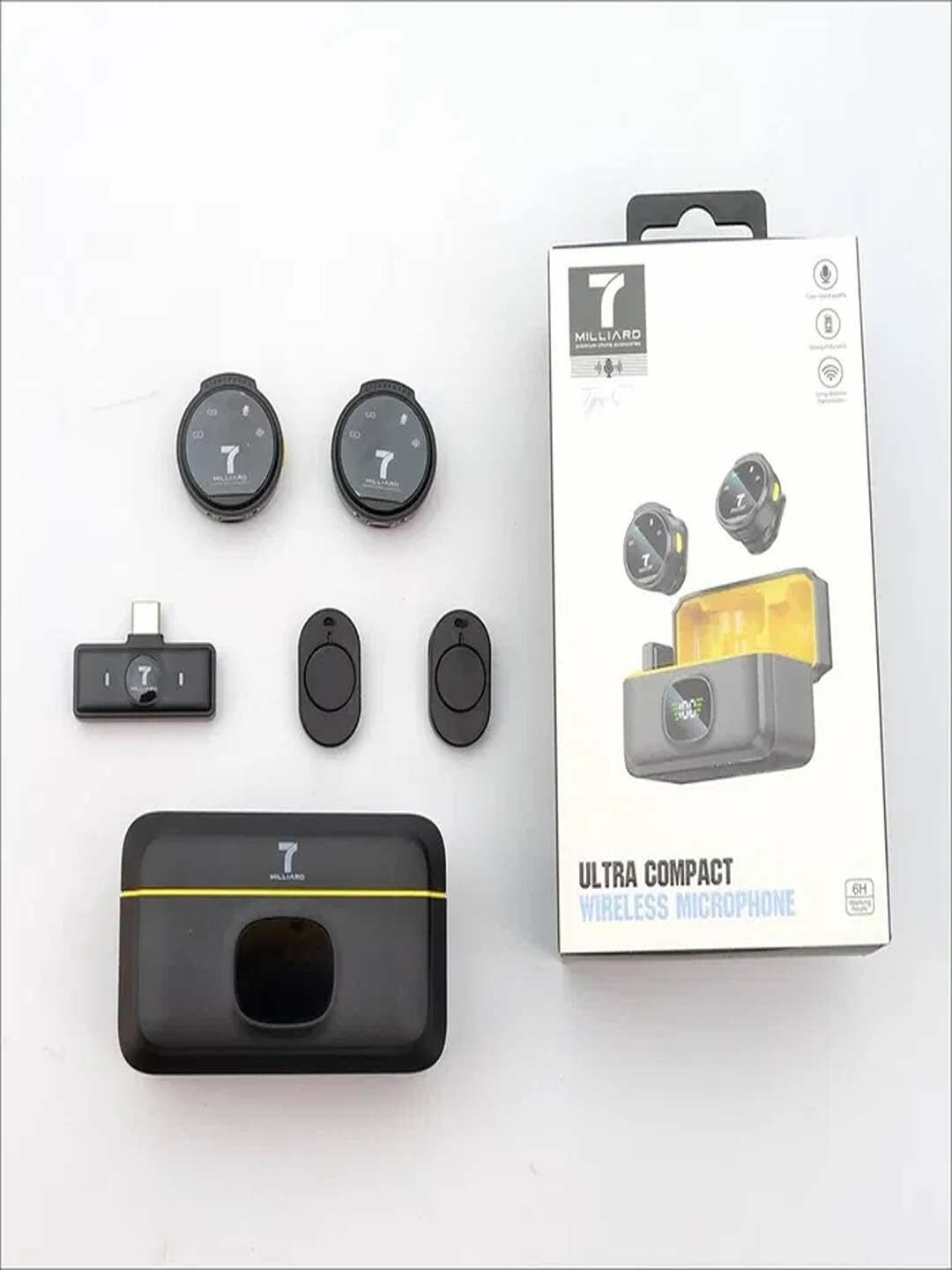 Беспроводной петличный микрофон 2 в 1, для iPhone и Android, с разъёмом Type-C и Lightning — фото 1