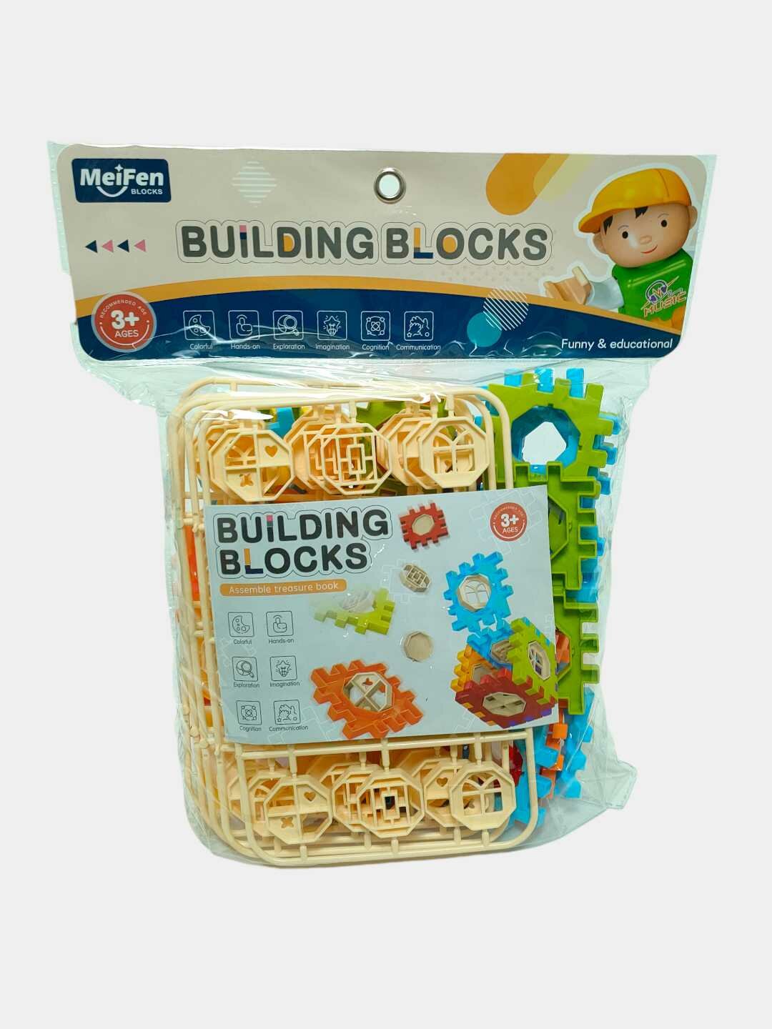 Конструктор MeiFen Blocks, Пластиковые блоки с шестеренками, Для детей от 3 лет, Развитие моторики Код. 24234