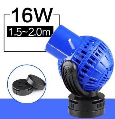 16W насос JVP с магнитной фиксацией для резервуара 1.5-2.0м, blue, с аксессуарами, для аквариумов и кораллового рифа