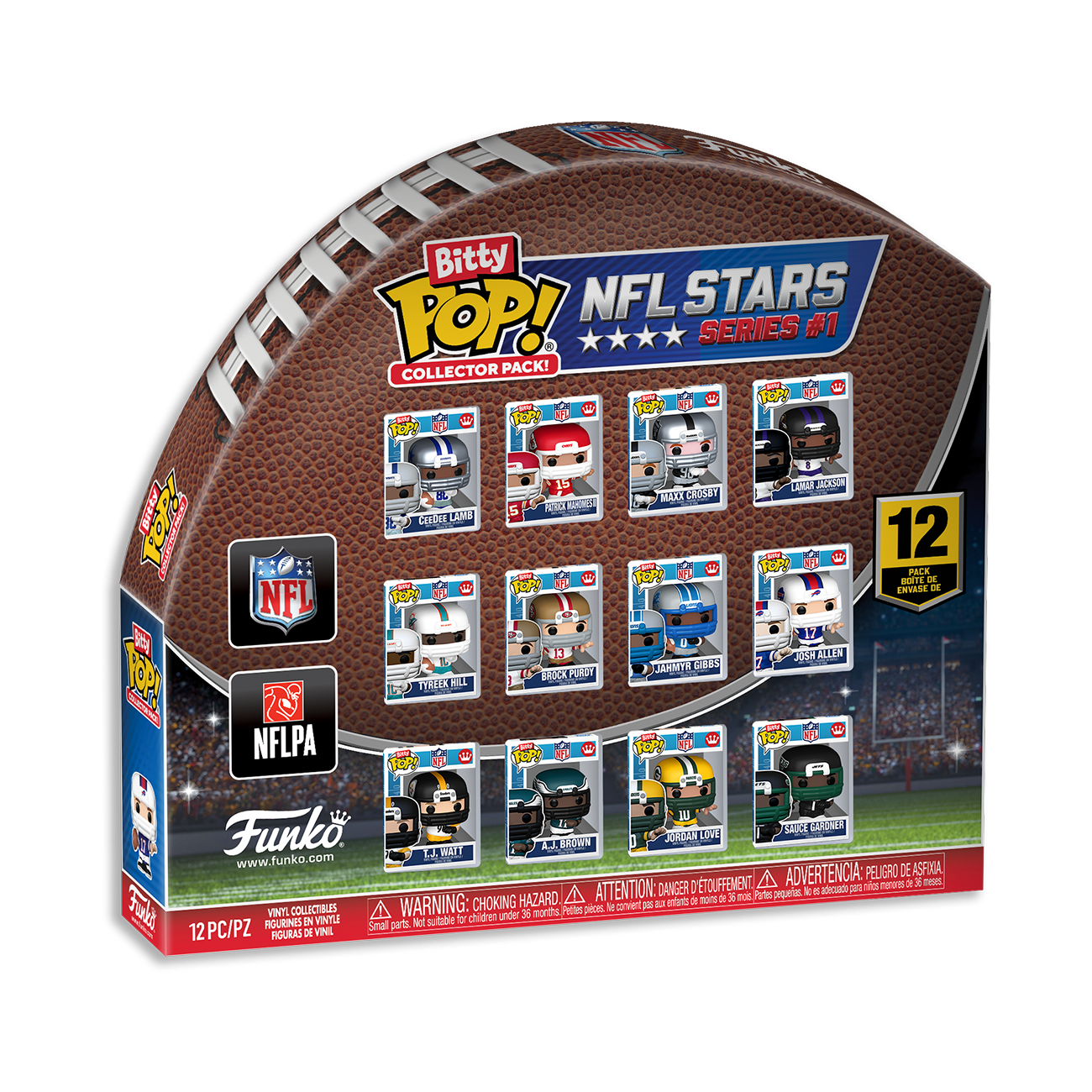 Набор фигурок Funko POP! Bitty NFL Stars (Series 1) Национальная футбольная лига, 12 шт.