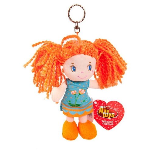 фото Кукла, рыжая в голубом платье, с колечком, мягконабивная, 15 см, игрушка creation m6007 creation manufactory