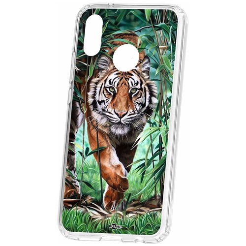 фото Чехол на huawei p20 lite / nova 3e kruche print крадущийся тигр / чехол для huawei / чехол с рисунком / чехол с принтом / чехол для хонор / чехол для хуавей / бампер на хуавей / чехол накладка для хонор / противоударная накладка для honor huawei / защита для honor / защита на huawei / cиликоновый чехол для huawei honor / пластиковый чехол на huawei / защитный чехол для honor / чехольчик / защита телефона / ударопрочный чехол кruче,kruche