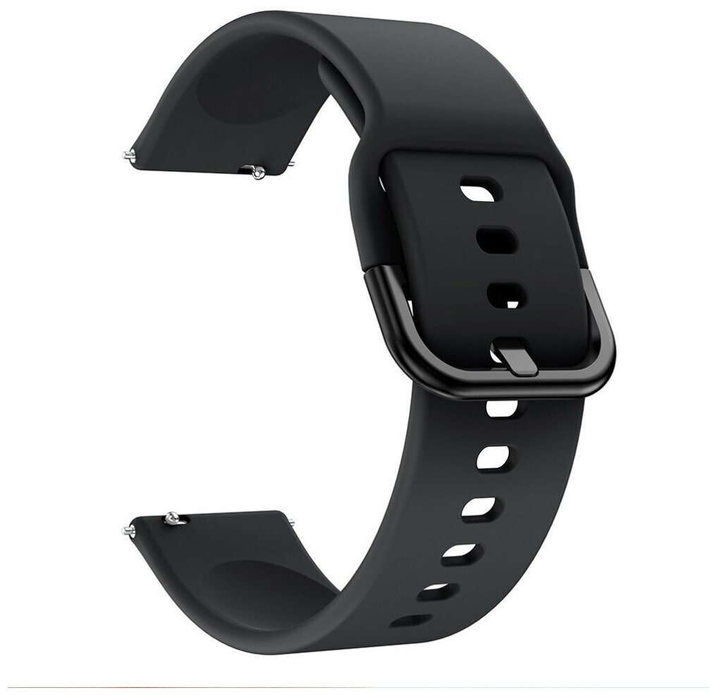 Силиконовый ремешок 20 мм для Samsung Galaxy Watch 42 мм - черный