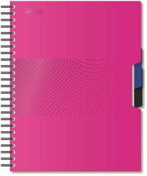 Бизнес-тетрадь Attache Digital A5 140 листов розовая в клетку на спирали (170x205 мм)