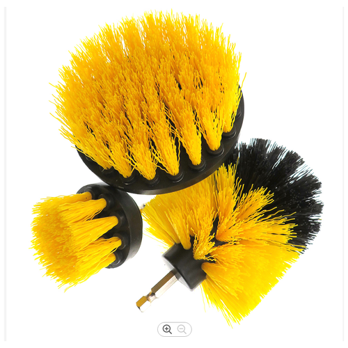 Щетки 3 штуки насадки на дрель / щетка на шруповерт / 3 штуки GGS для быстрой чистки любой поверхности (желтая) 3 штук