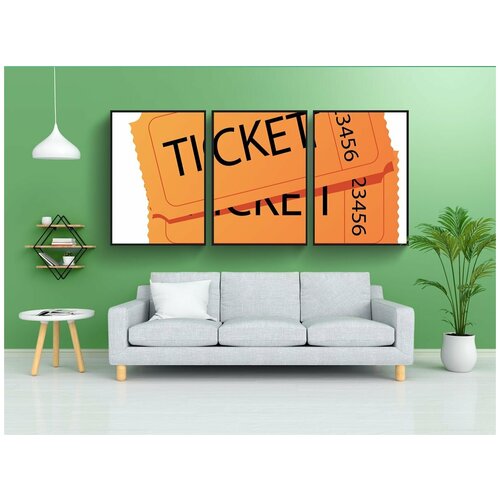 фото Набор модулных постеров для интерьера "билеты, кино, вход" 60x90 см. в тубусе, без рамки lotsprints
