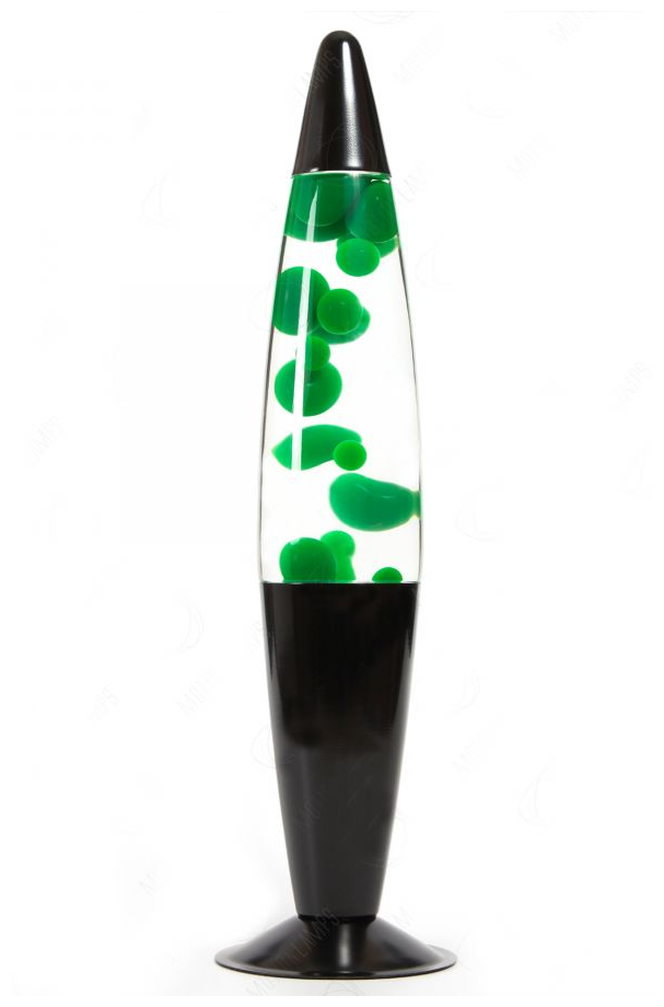 Лава-Лампа 34 см Черный Прозрачный/Зеленый