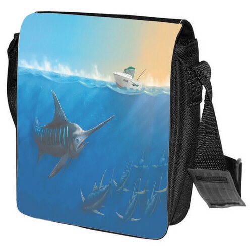 фото Сумка на плечо coolpodarok рыбалка. рыба пила