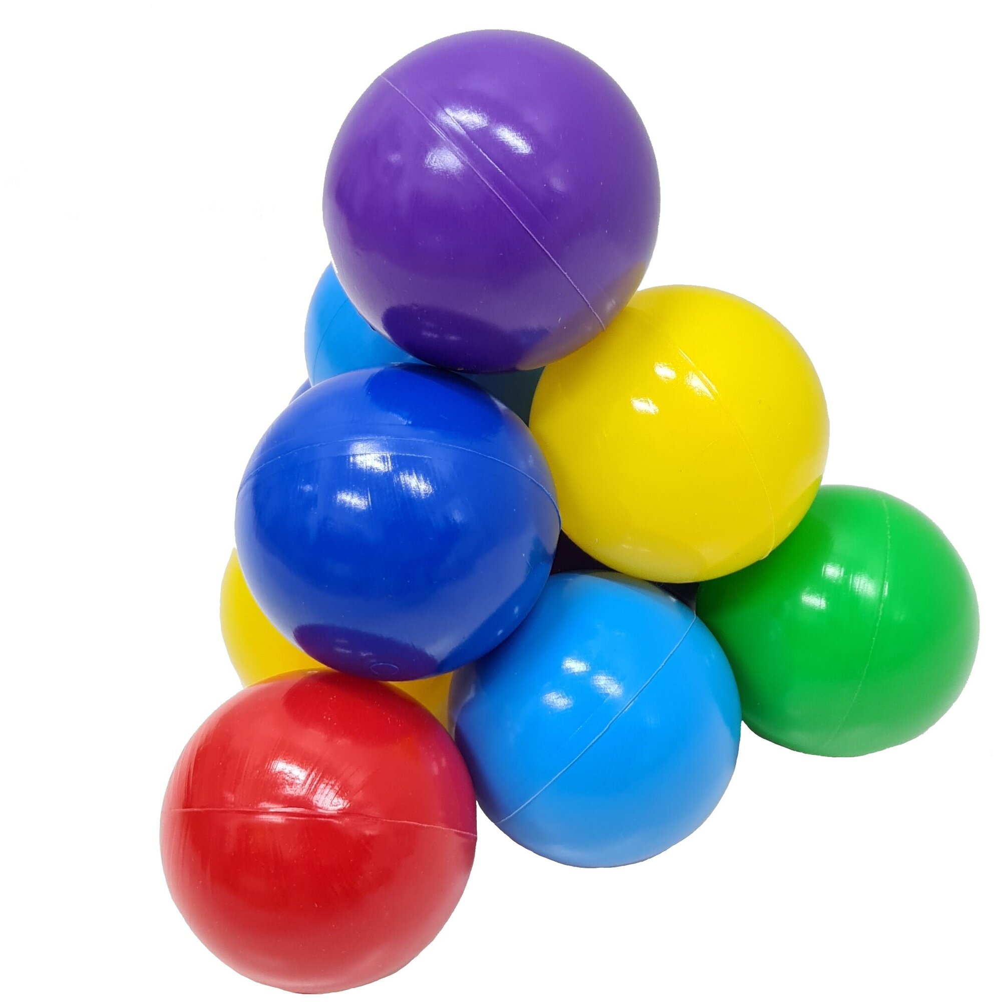 Шарики Hotenok для сухого бассейна 150 шт, диаметр 7 см, разноцветные (красный, желтый, синий, голубой, зеленый, фиолетовый), sbh166-150 - фотография № 4