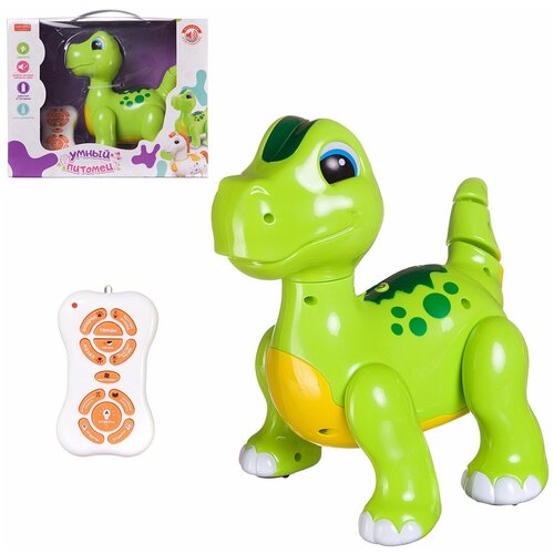 Интерактивная игрушка Junfa Toys Интерактивная игрушка на р/у Динозаврик, световые и звуковые эффекты