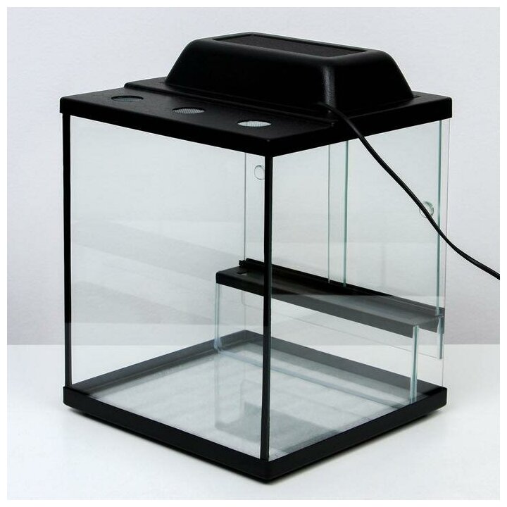 Пижон Террариум с раздвижными дверцами 30 л, черный 30 х 30 х 35 см - фотография № 6