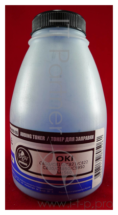 Тонер Black&white OKI C610/C810/C821/C822/C830/C5850/C5950/MC560 Cyan (фл. 135г) B&W Premium Tomoegawa фас. Россия