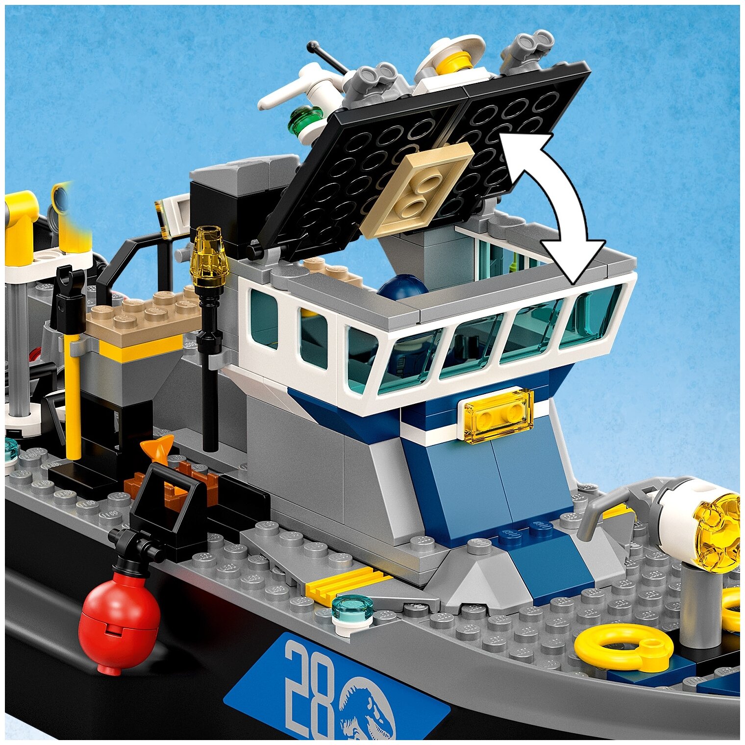 Конструктор LEGO Jurassic World Побег барионикса на катере - фото №4