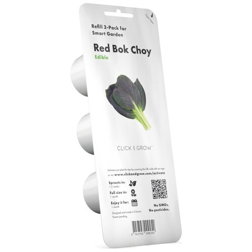 Набор картриджей для умного сада Click and Grow Refill 3-Pack Красная капуста Пак Чой (Red Bok Choy)