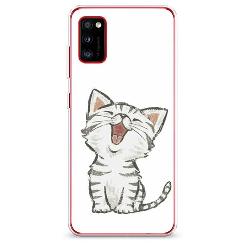 фото Силиконовый чехол "котенок рисованный" на samsung galaxy a41 / самсунг галакси а41 case place