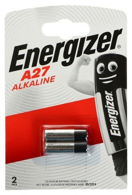 Батарейка алкалиновая Energizer LR27 (A27 MN27) - 2BL 1.5В блистер 2 шт.