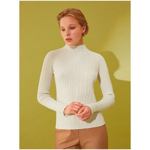 Фактурный джемпер из мягкой пряжи с шёлком Elis, Белый